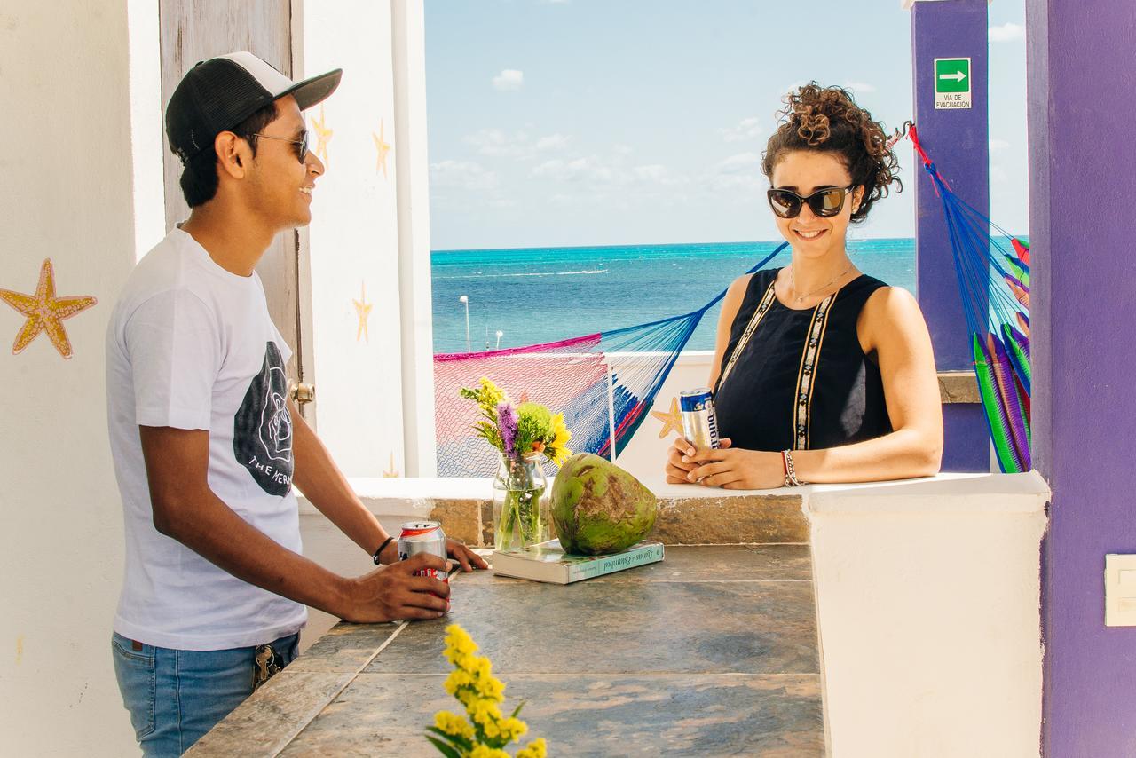 The Mermaid Hostel Beach (Adults Only) Cancún Eksteriør billede