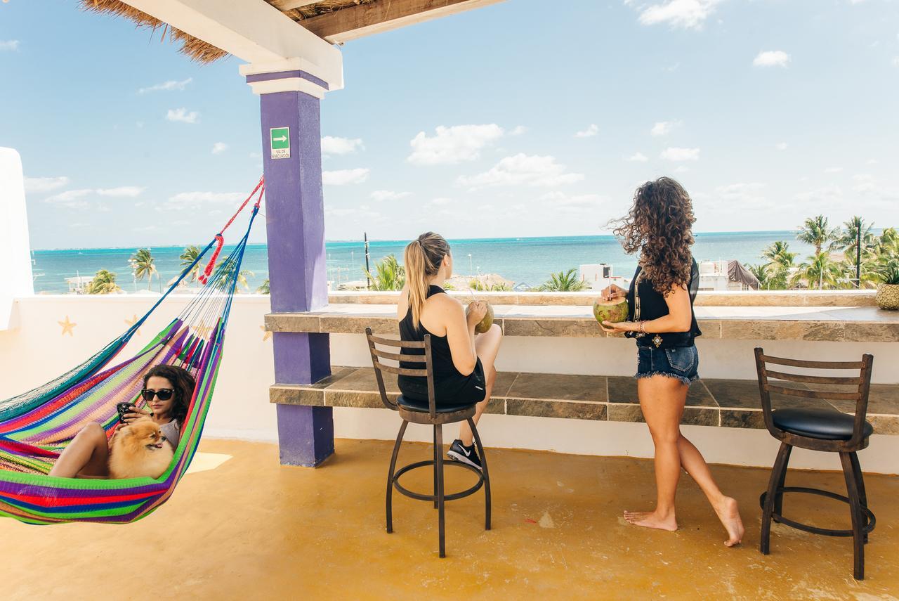 The Mermaid Hostel Beach (Adults Only) Cancún Eksteriør billede